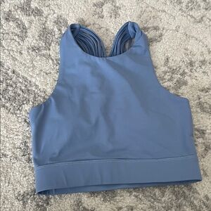 Carbon38 Dusty Blue Strappy Sports Bra
